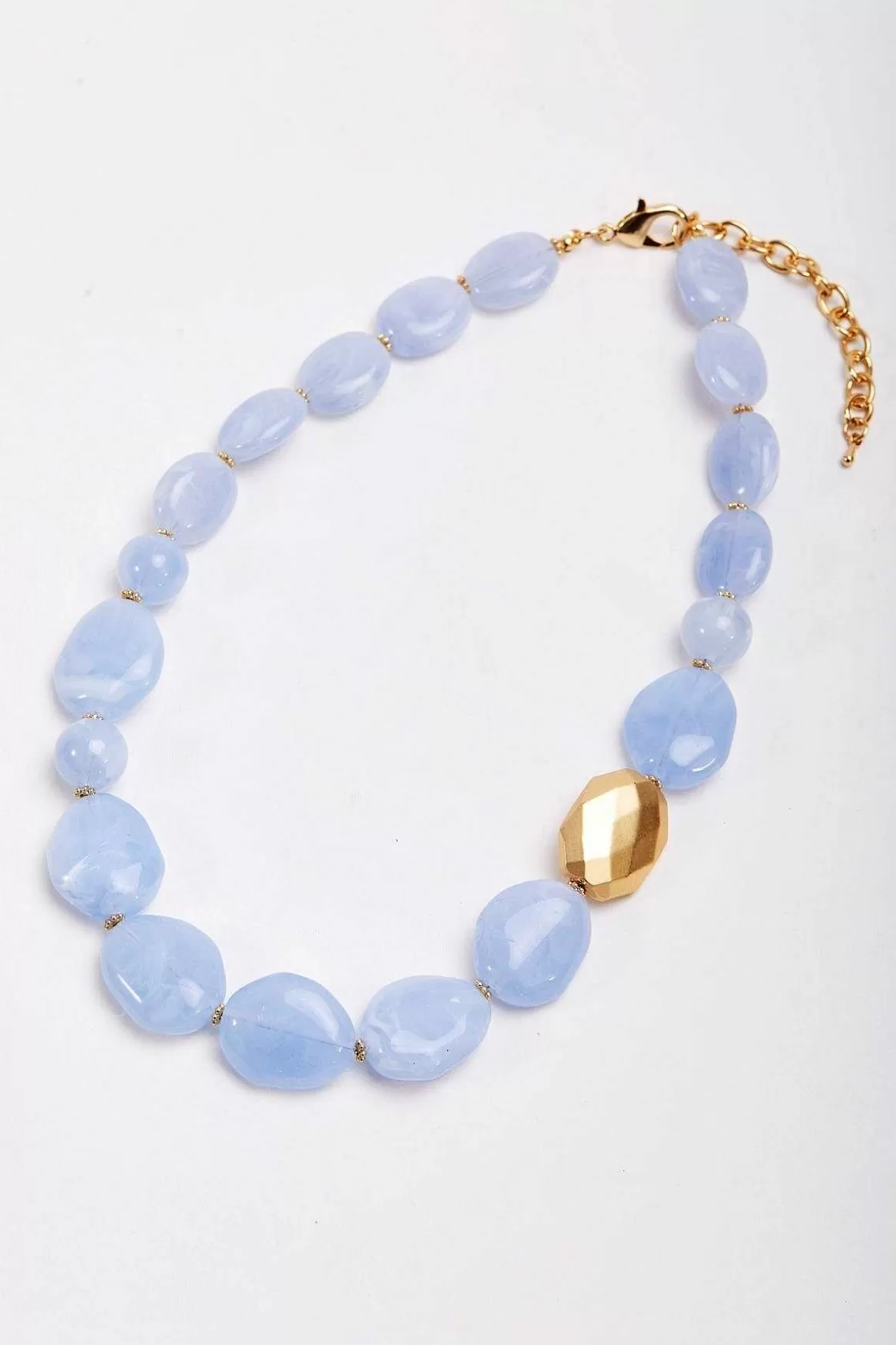 Soul Jewellery Large Beaded Light Blue Necklace Discount