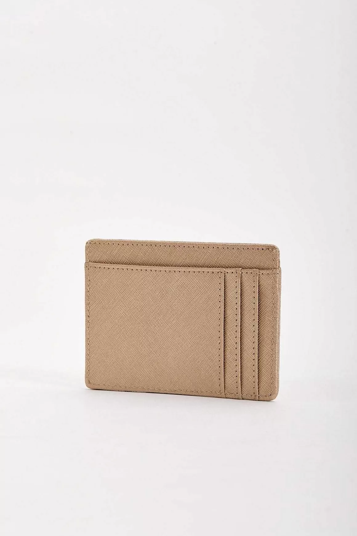 SOUL Accessories Leather Card Holder In Gold Cheap