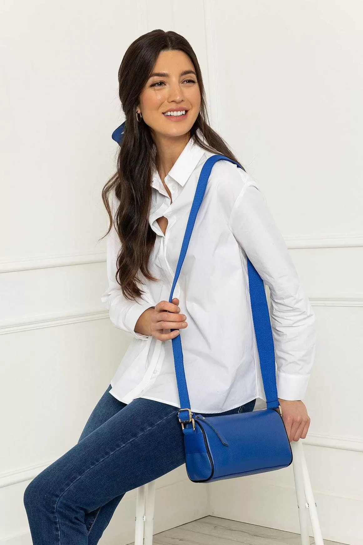 SOUL Accessories Leather Cross Body In Blue Best Sale