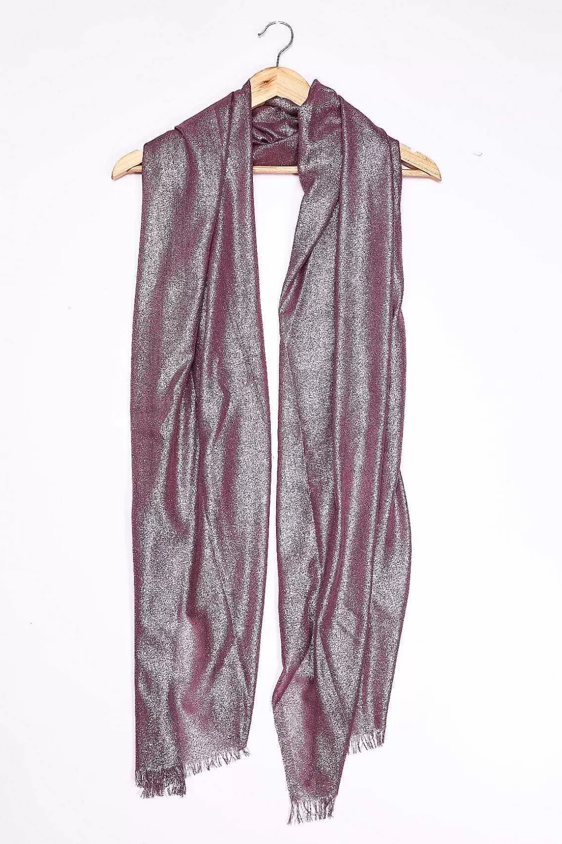 SOUL Accessories Lurex Evening Scarf In Wine Outlet