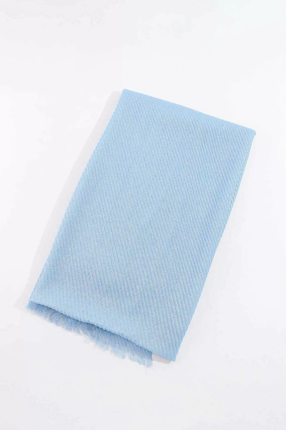 SOUL Accessories Lurex Pleated Occasion Scarf In Blue Shop