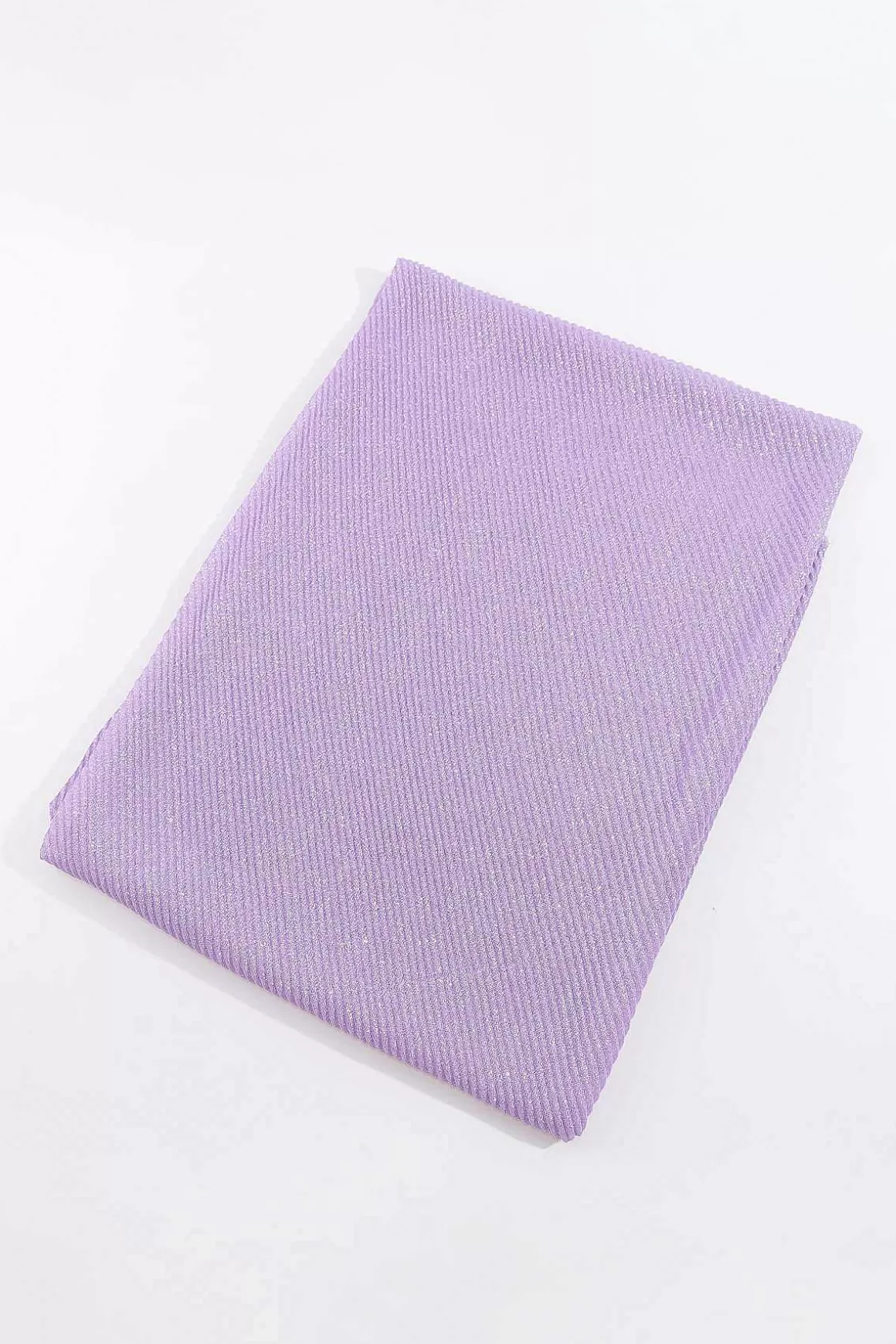 SOUL Accessories Lurex Pleated Occasion Scarf In Lilac Clearance