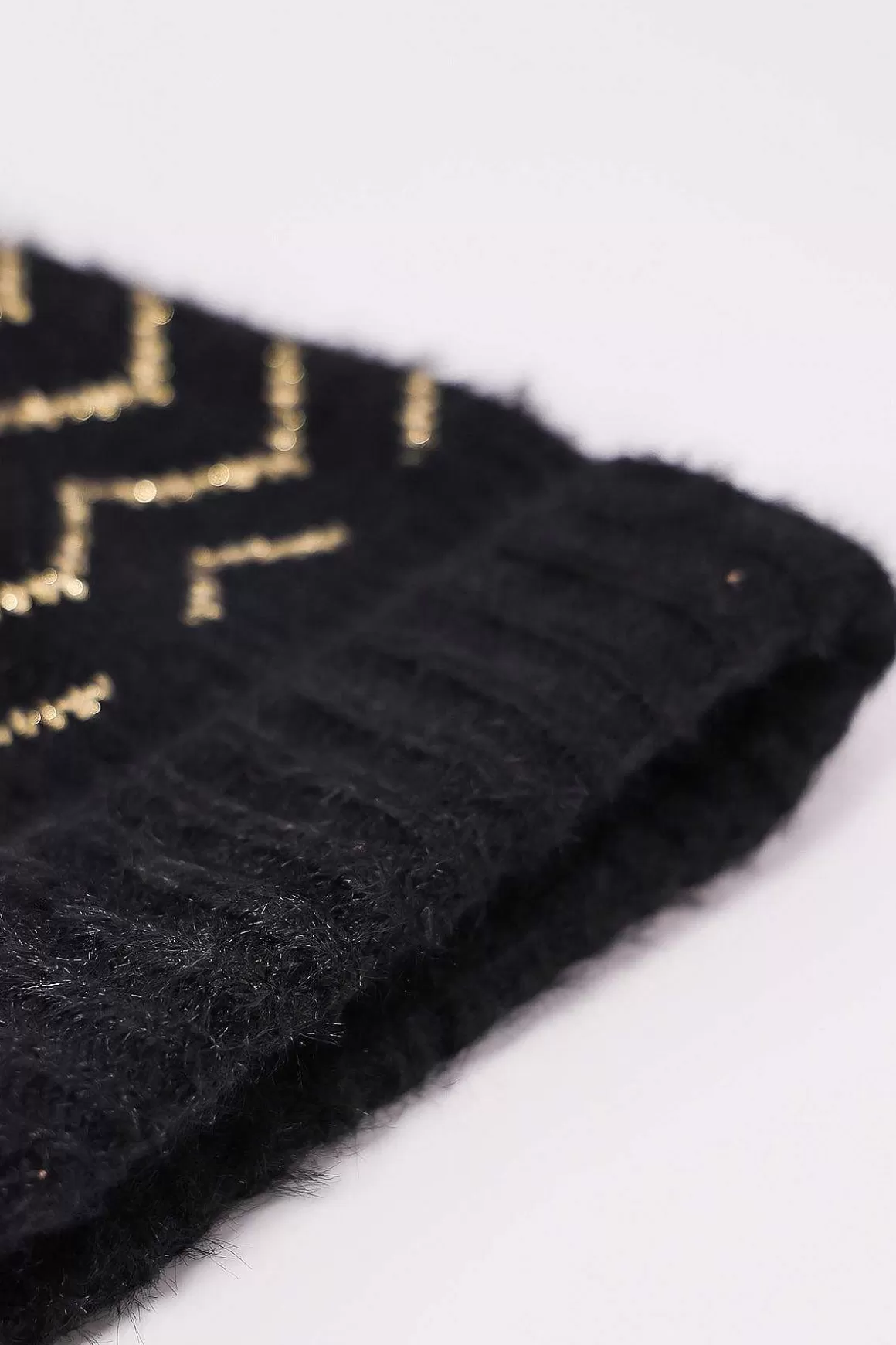 SOUL Accessories Lurex Stripe Beanie In Black Outlet