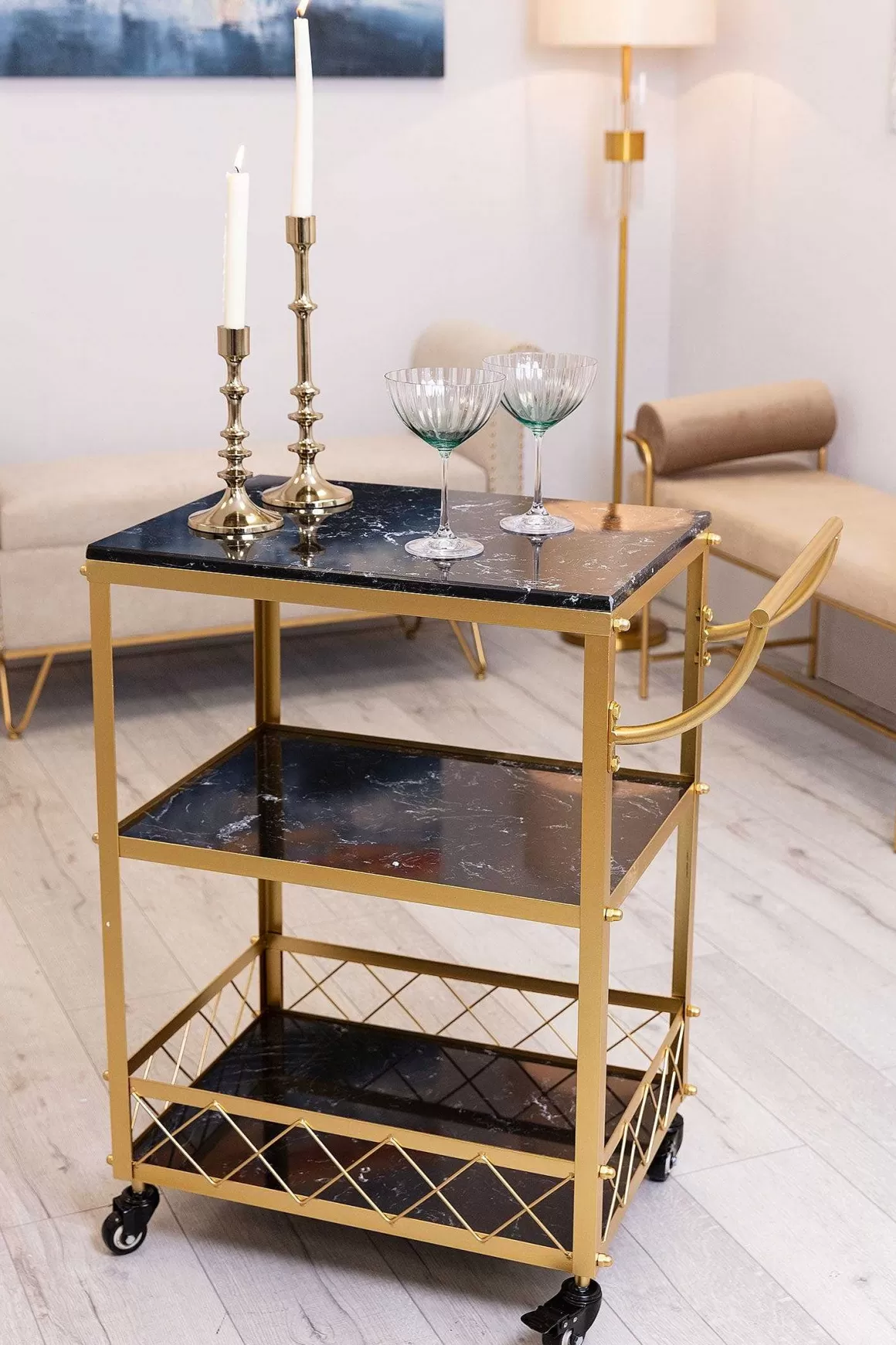 Carraig Donn HOME Metal Bar Cart Fashion