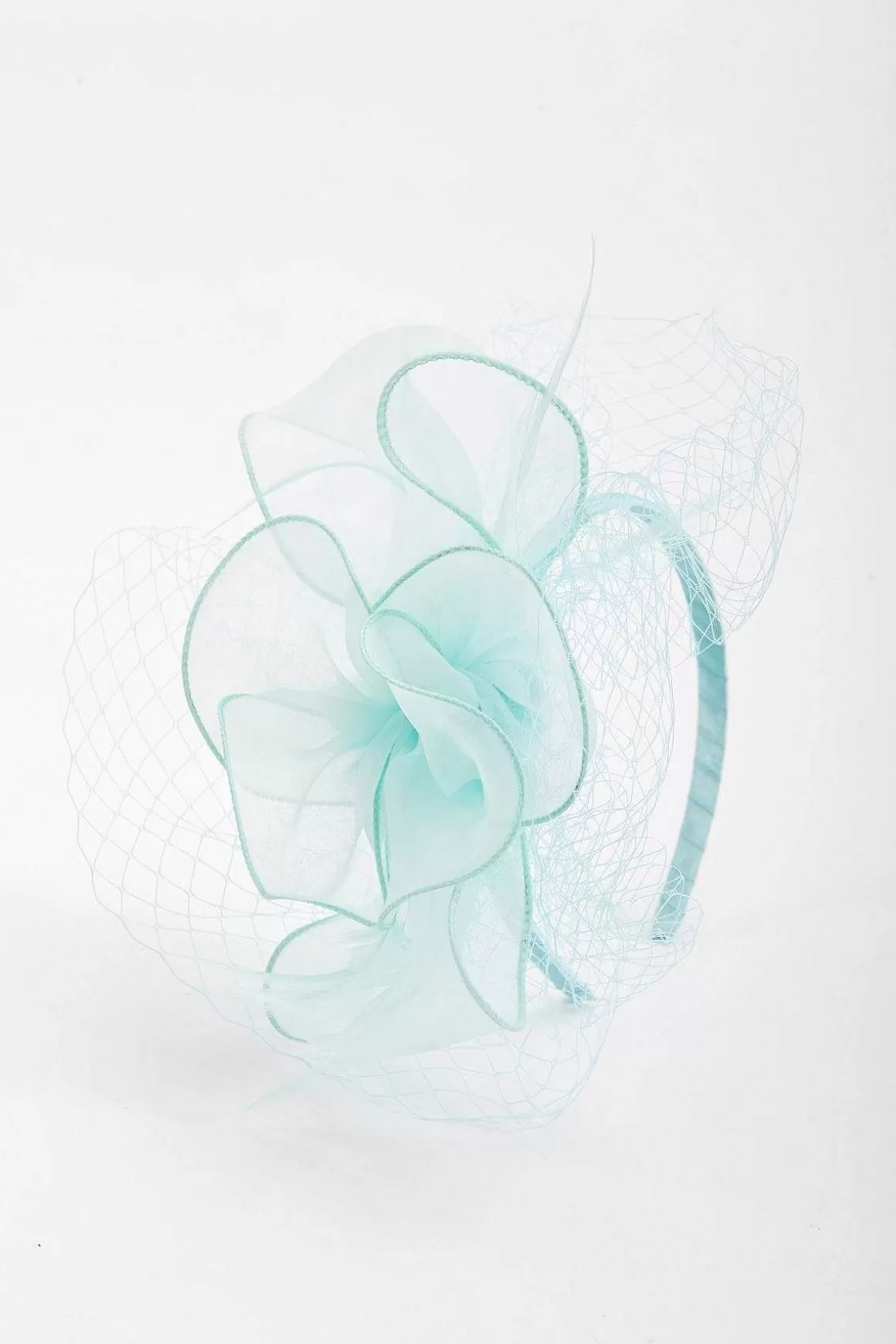 SOUL Accessories Mint Hairband Fascinator With Net & Feathers Best Sale