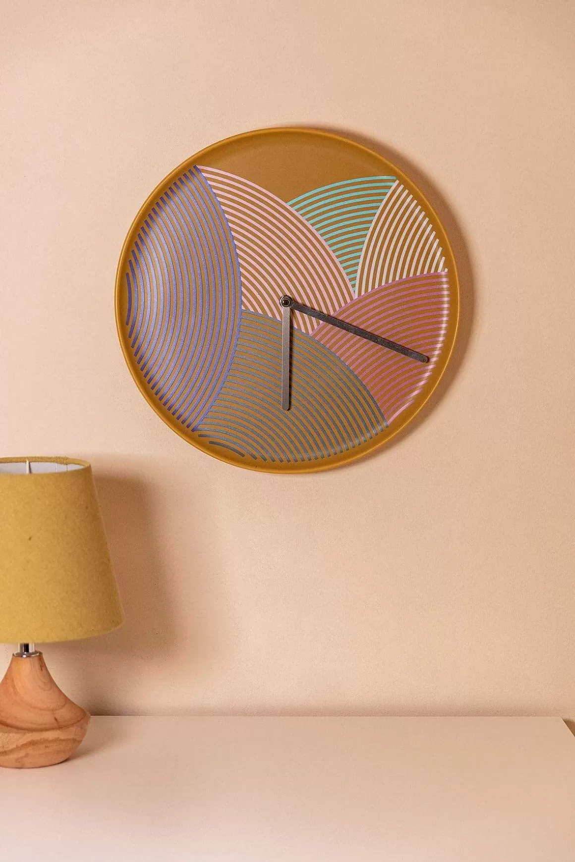 Carraig Donn HOME Modern Ceramic Mustard Wall Clock New