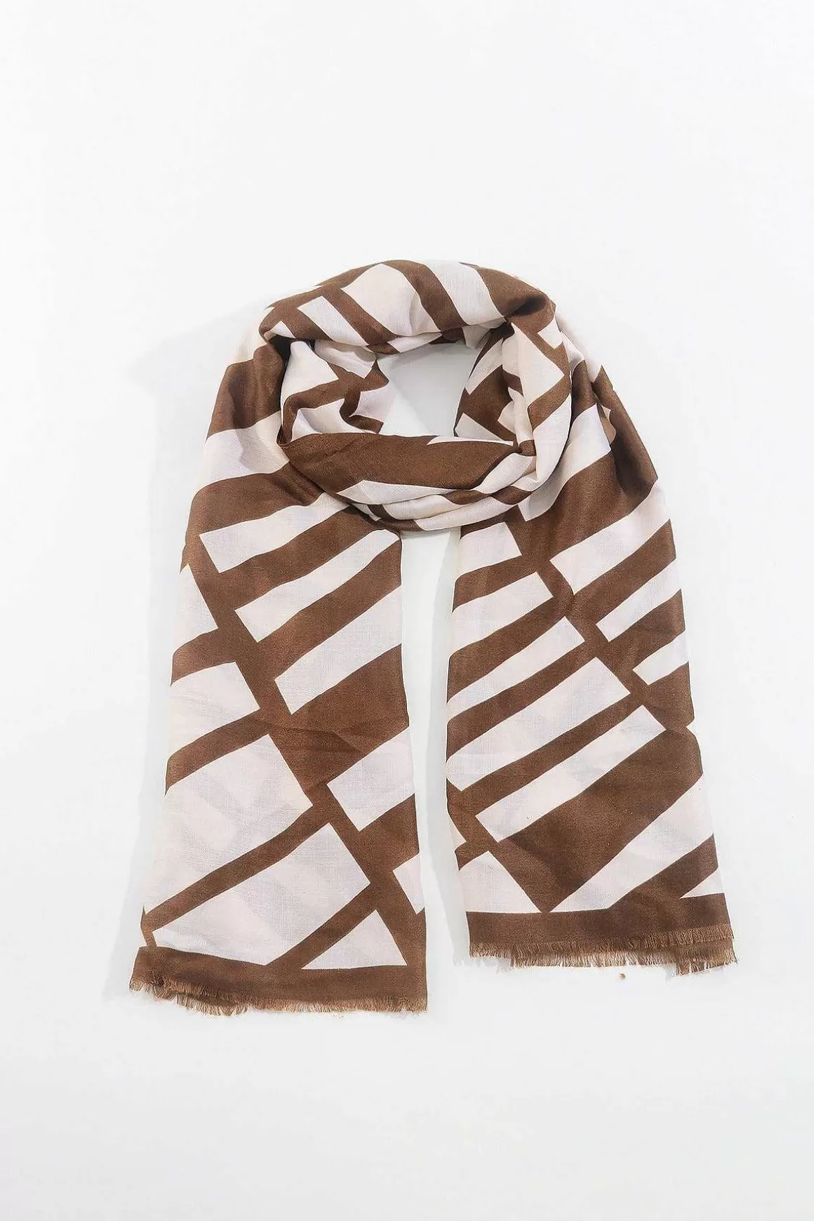 SOUL Accessories Mono Print Scarf In Brown Fashion