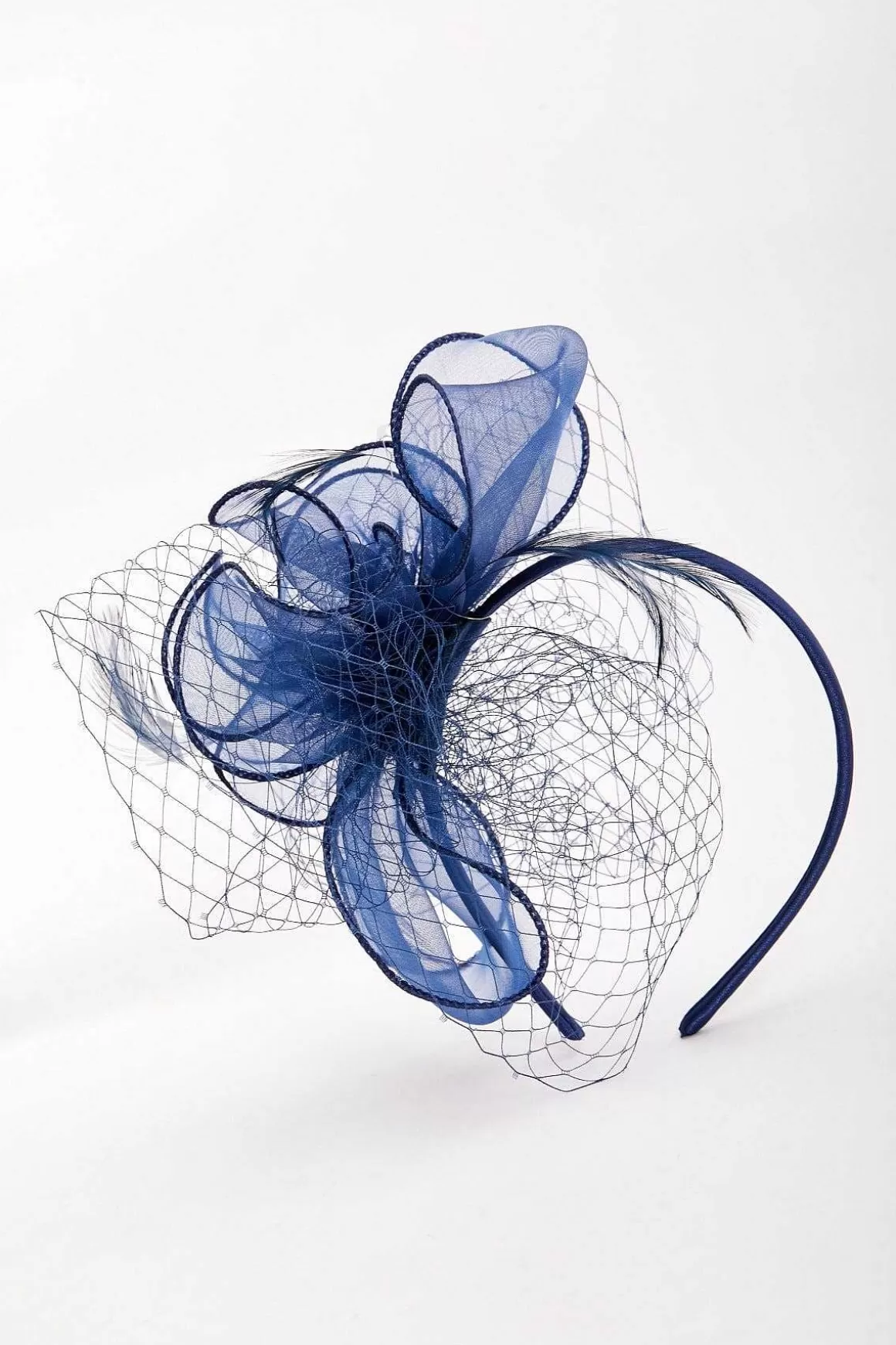 SOUL Accessories Navy Hairband Fascinator With Net & Feathers Online