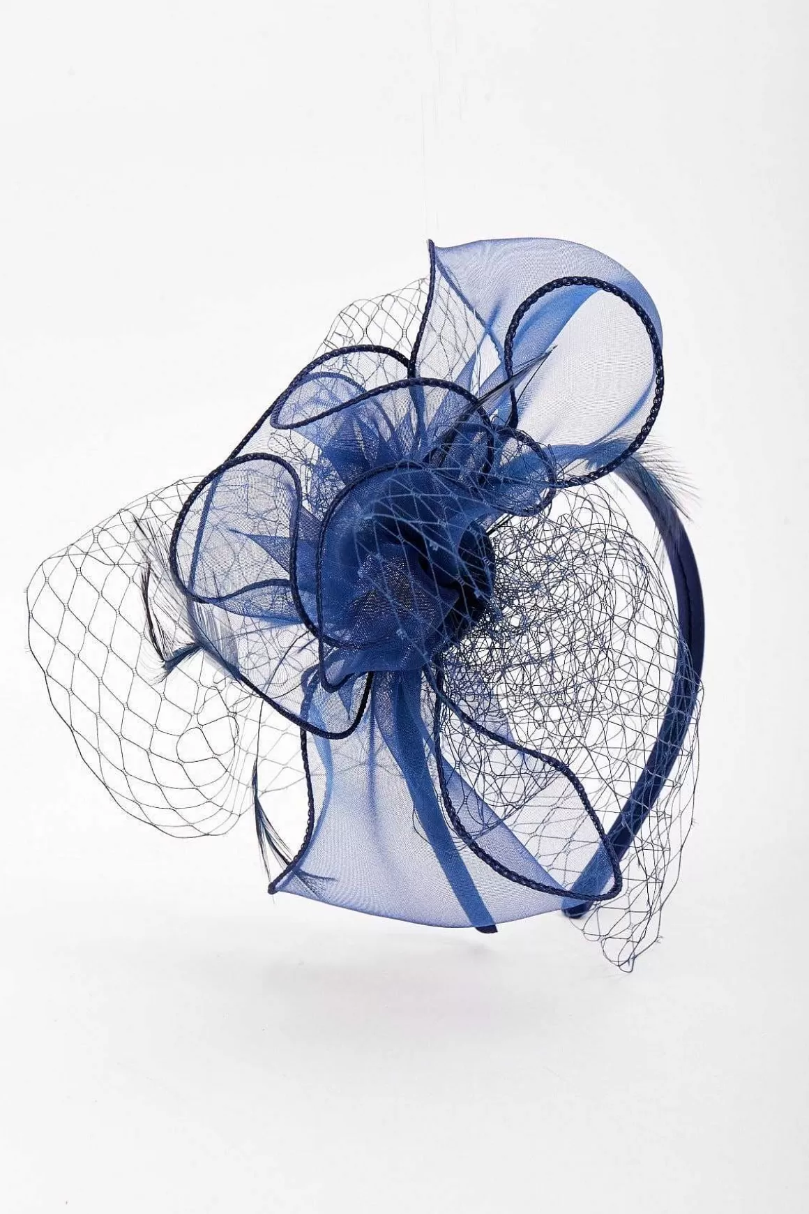 SOUL Accessories Navy Hairband Fascinator With Net & Feathers Online