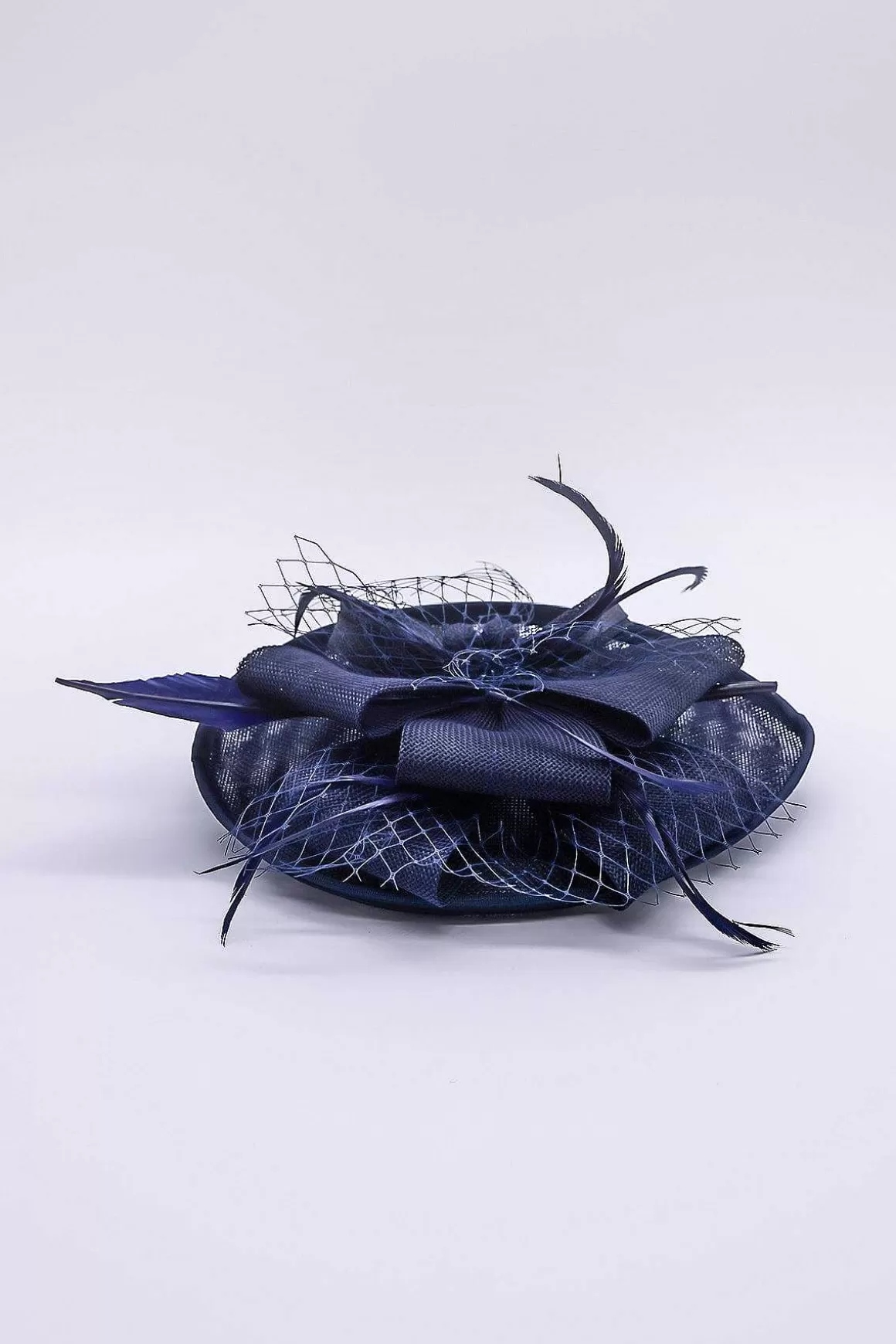 SOUL Accessories Navy Hairband Net & Feather Fascinator Cheap