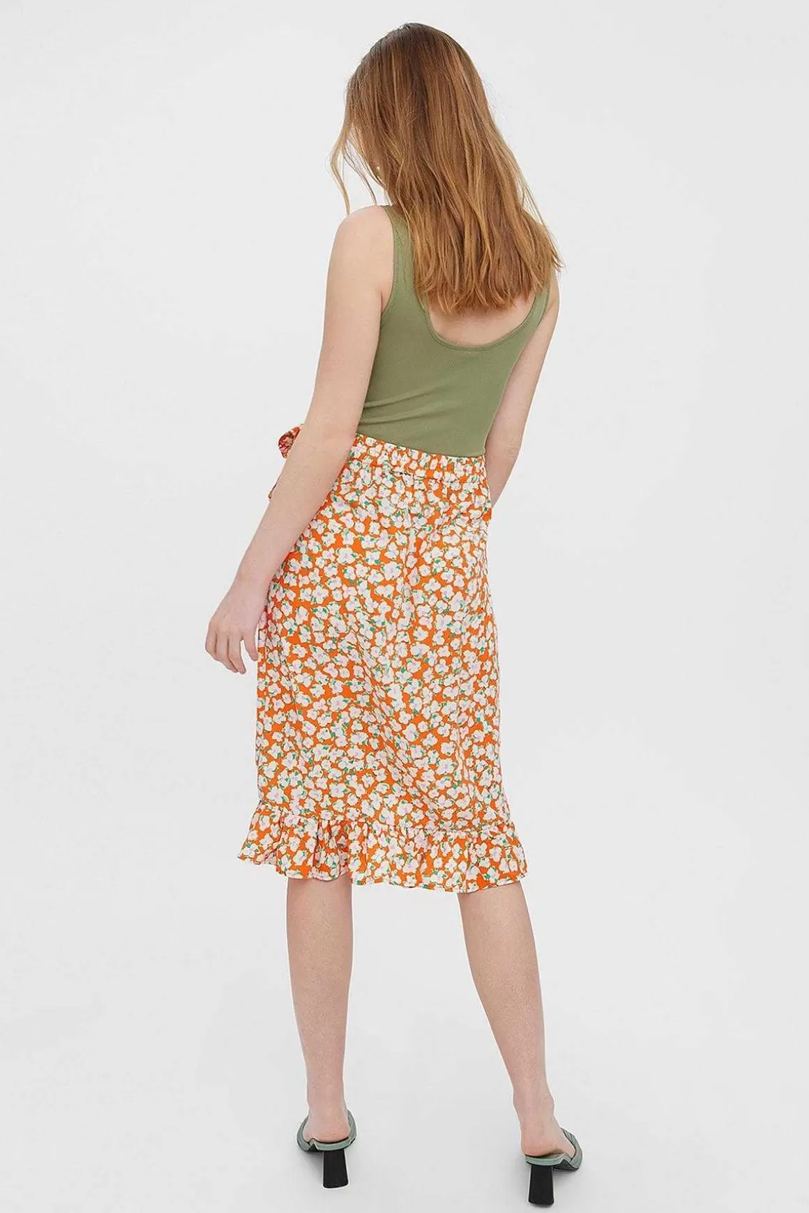 Vero Moda Olea Skirt In Red Print Discount