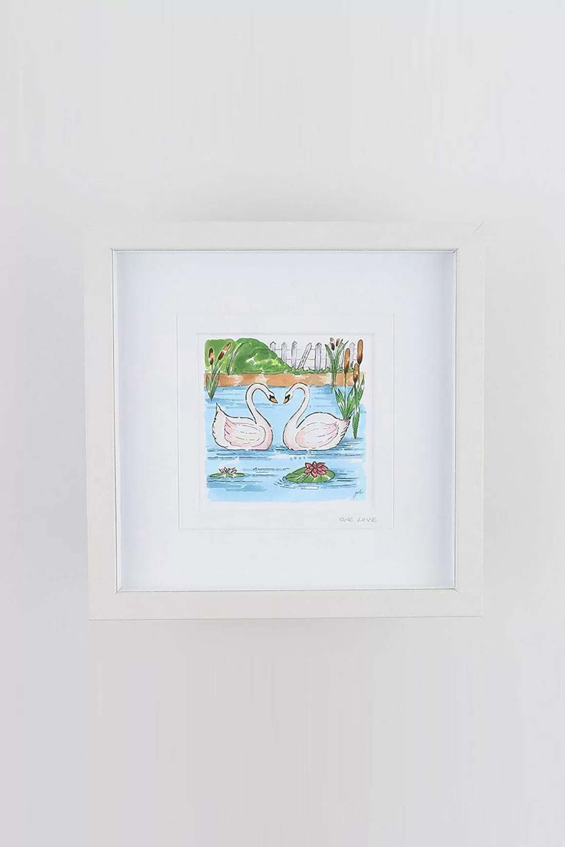 Blue Shoe Gallery One Love Small Framed Art Print Fashion