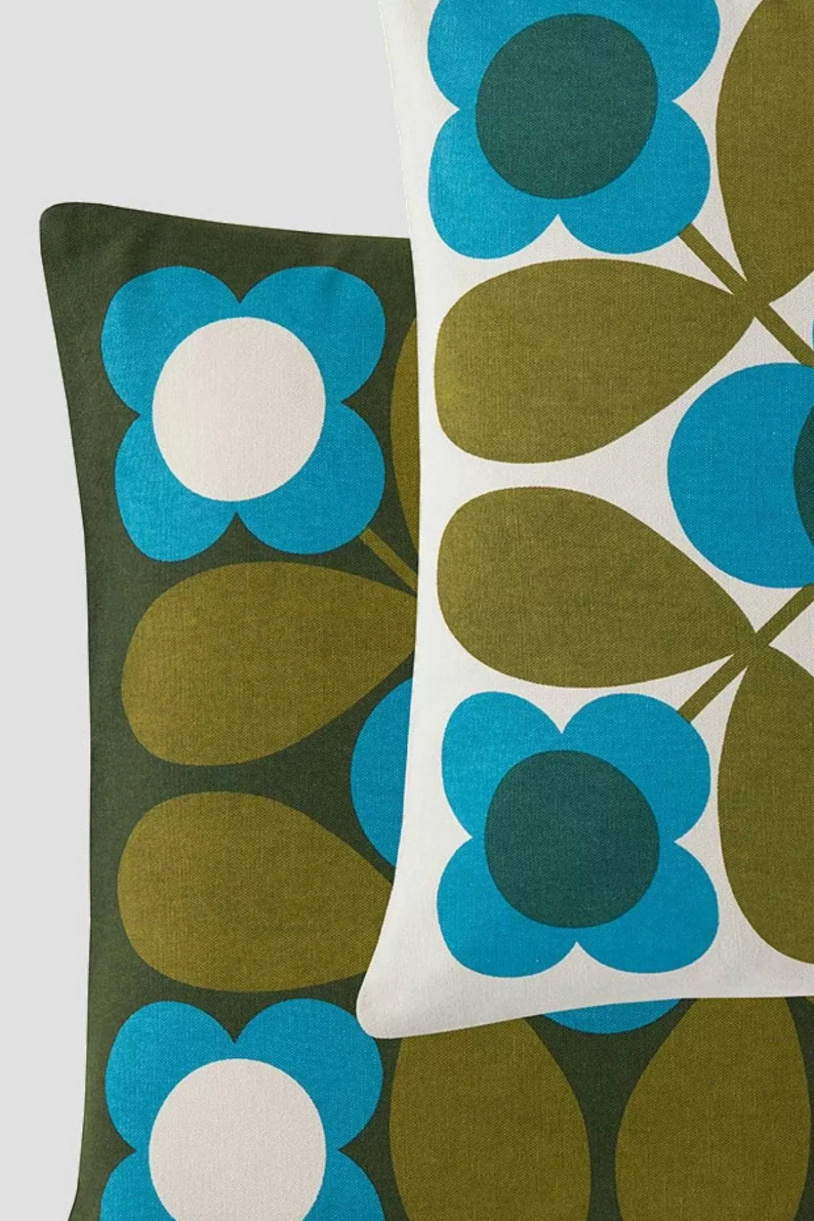 Orla Kiely Flower Tile Kingfisher Cushion Discount