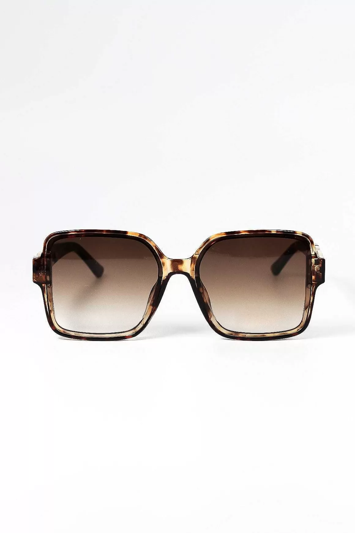 SOUL Accessories Oversized Tortoise Shell Sunglasses With Gold Detail Shop