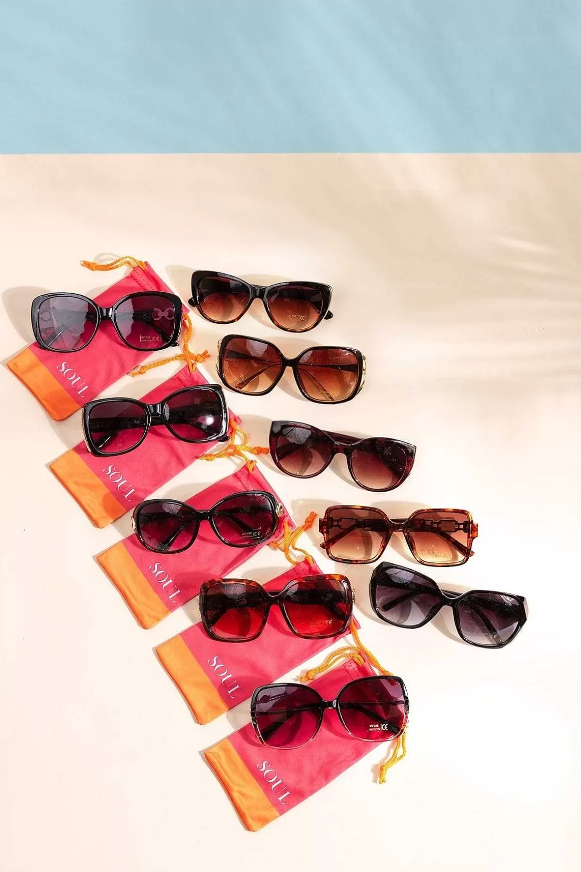 SOUL Accessories Oversized Tortoise Shell Sunglasses With Gold Detail Shop