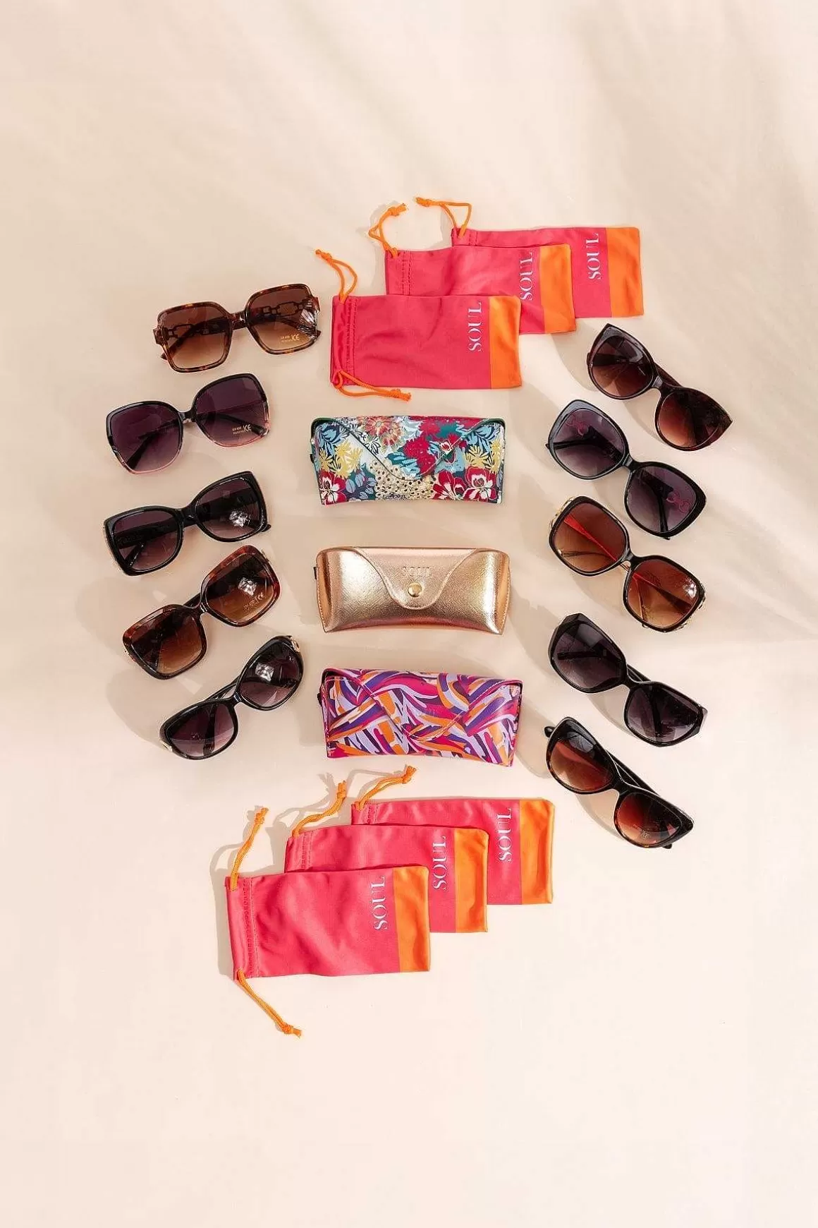 SOUL Accessories Oversized Tortoise Shell Sunglasses With Gold Detail Shop