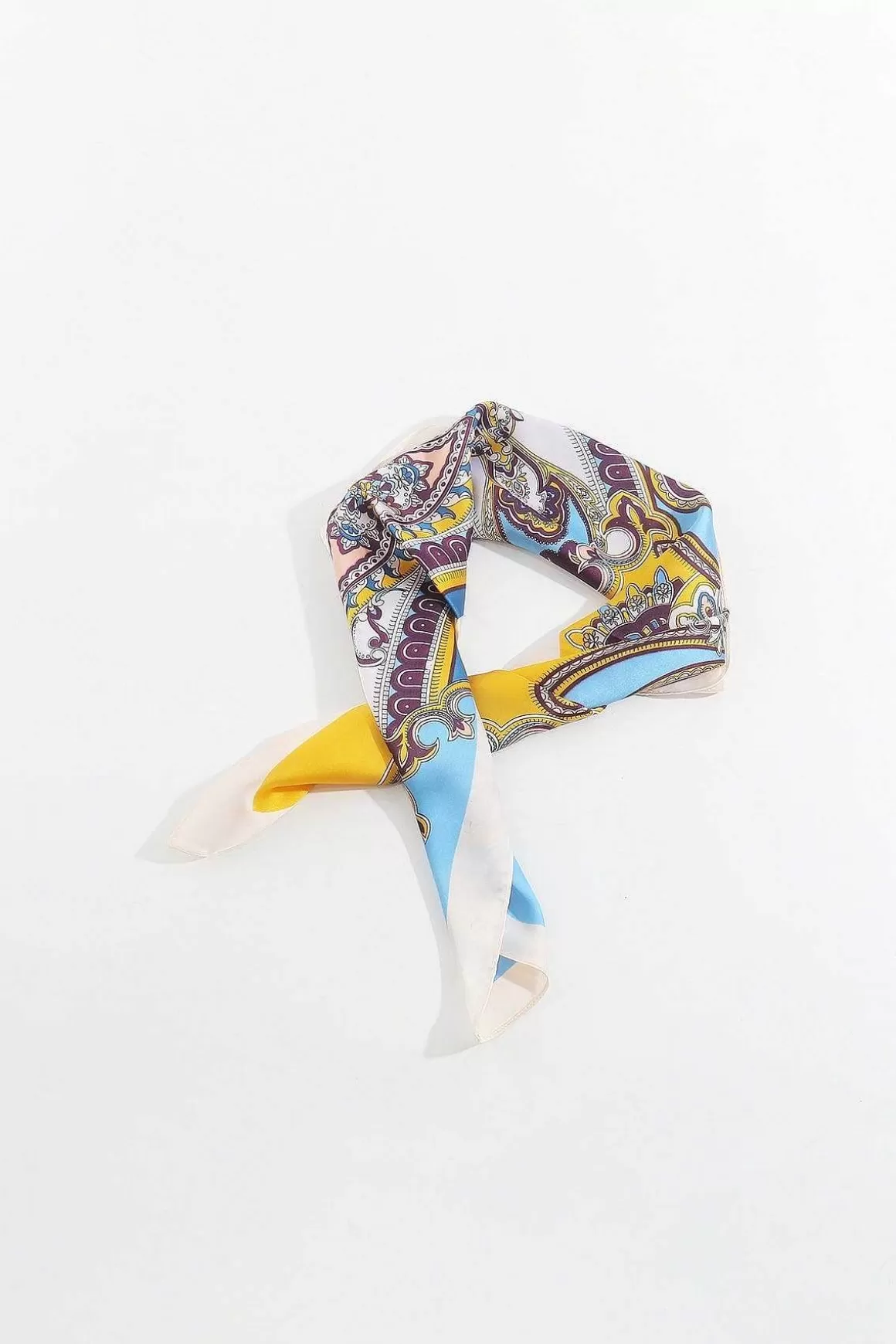 SOUL Accessories Paisley Neckerchief Scarf In Yellow Shop