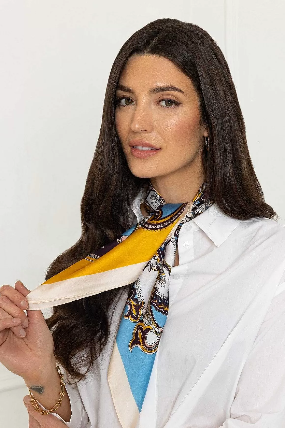SOUL Accessories Paisley Neckerchief Scarf In Yellow Shop