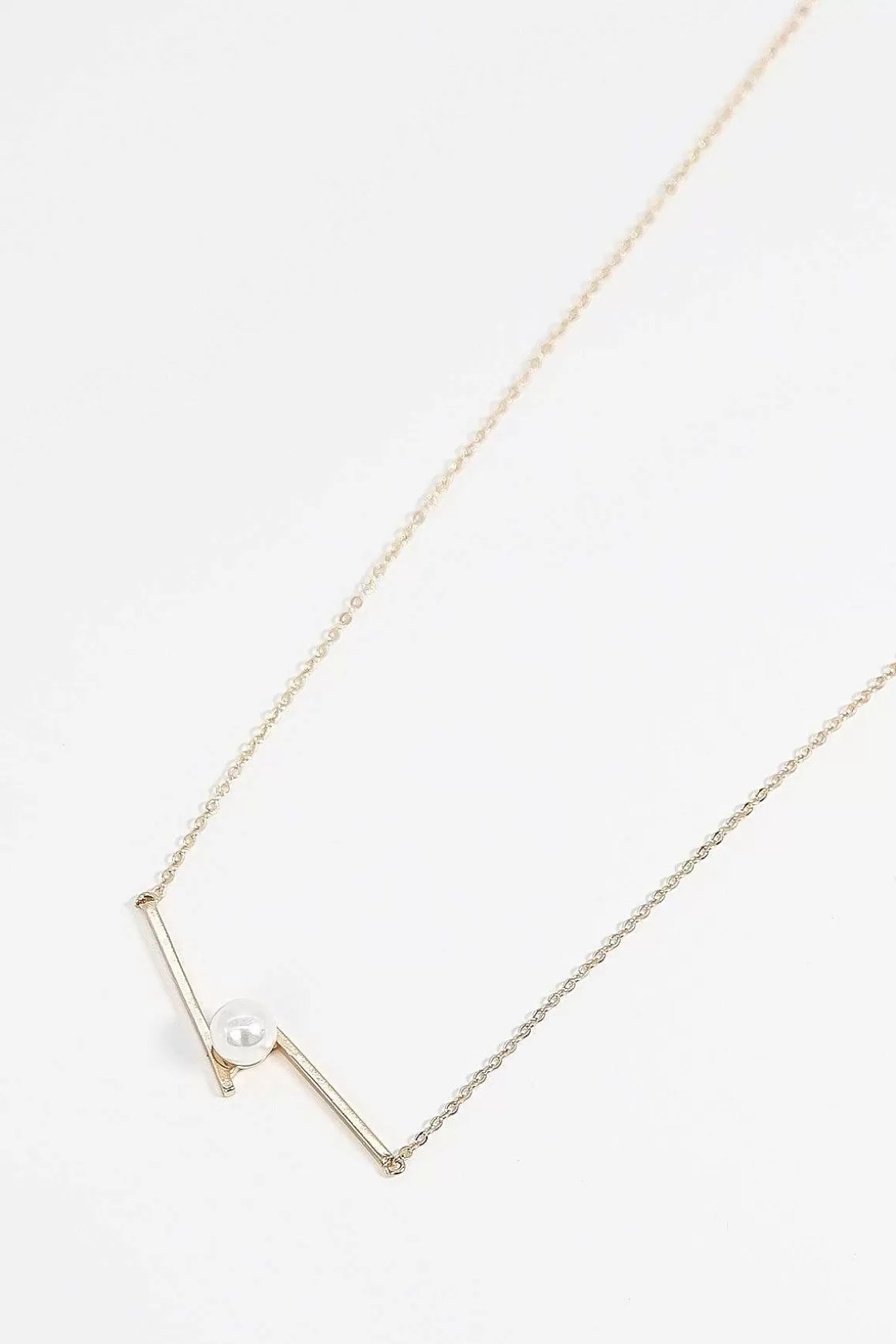Soul Jewellery Pearl And Bar Pendant Necklace Fashion