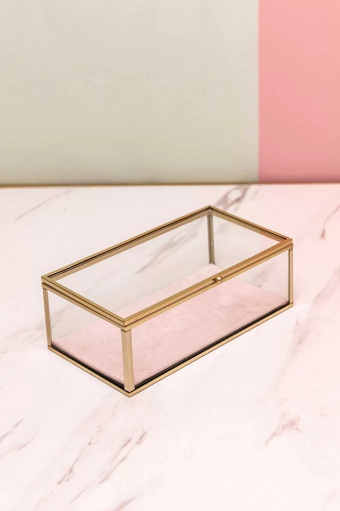Carraig Donn Dwell Pink Glass Lidded Jewellery Box Discount