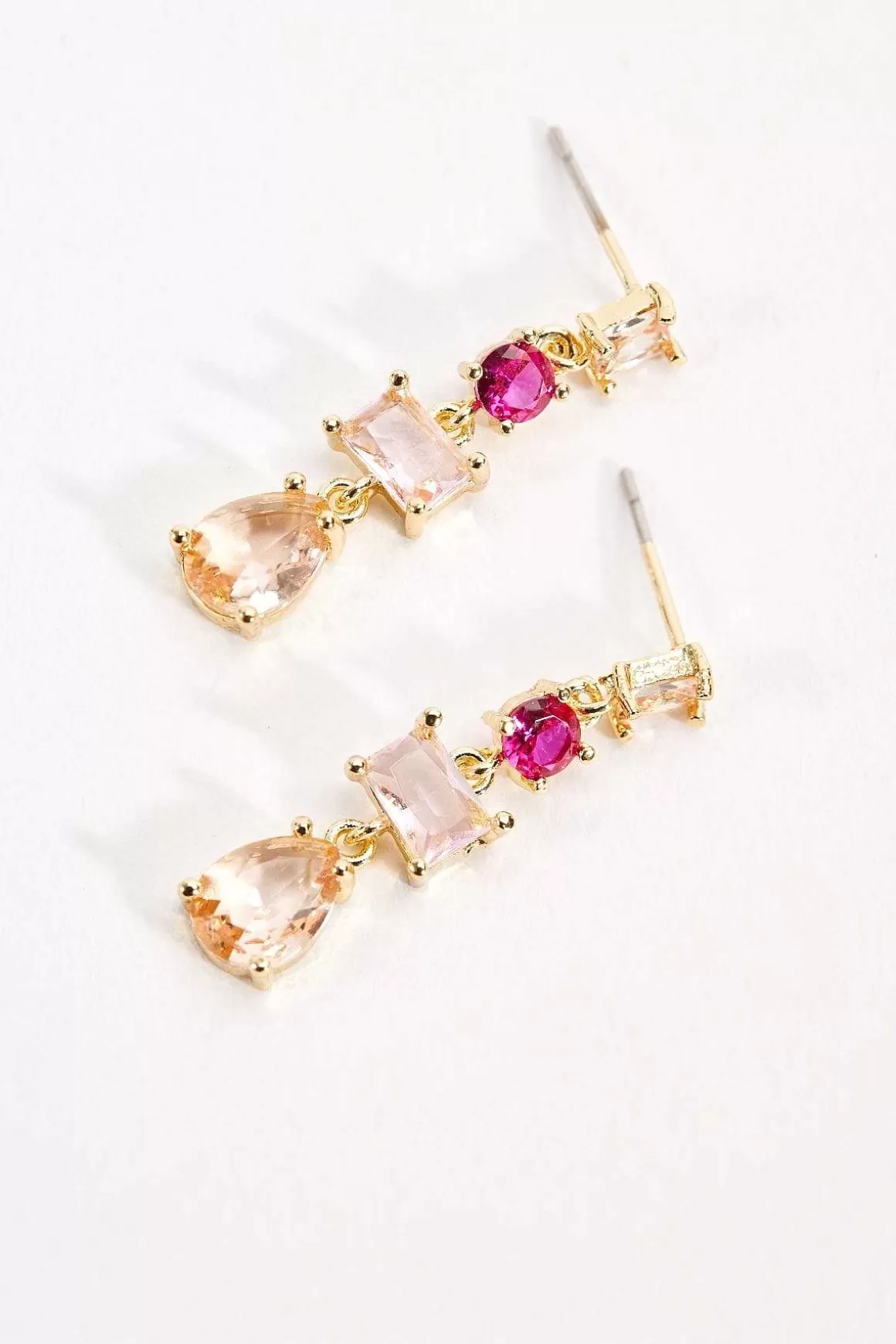 Soul Jewellery Pink Jewel Earrings Outlet