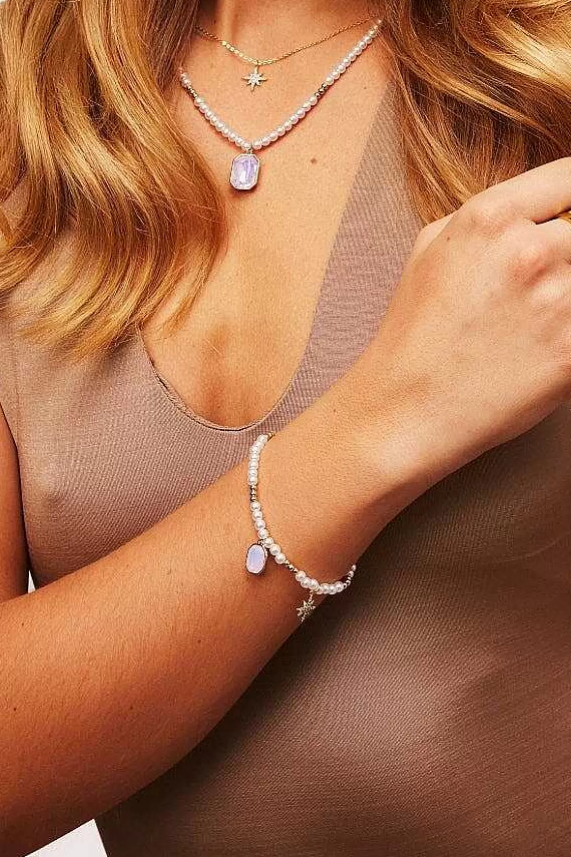 Knight & Day Pink Opal & Pearl Bracelet Best