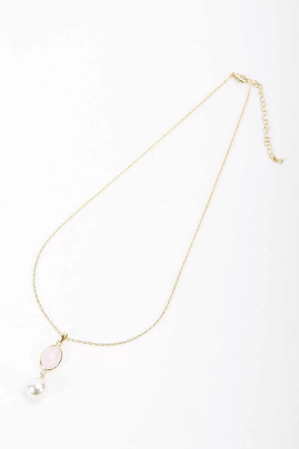 Soul Jewellery Pink Stone Drop Pearl Necklace Best
