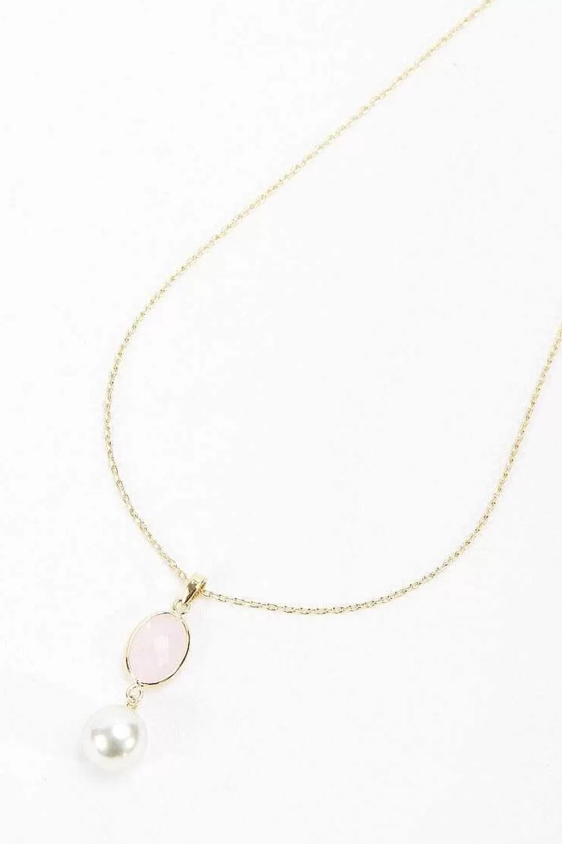 Soul Jewellery Pink Stone Drop Pearl Necklace Best