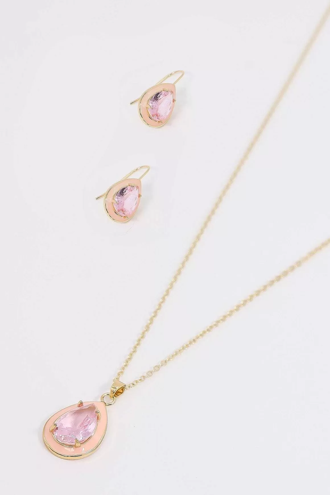 Soul Jewellery Pink Teardrop Necklace Flash Sale