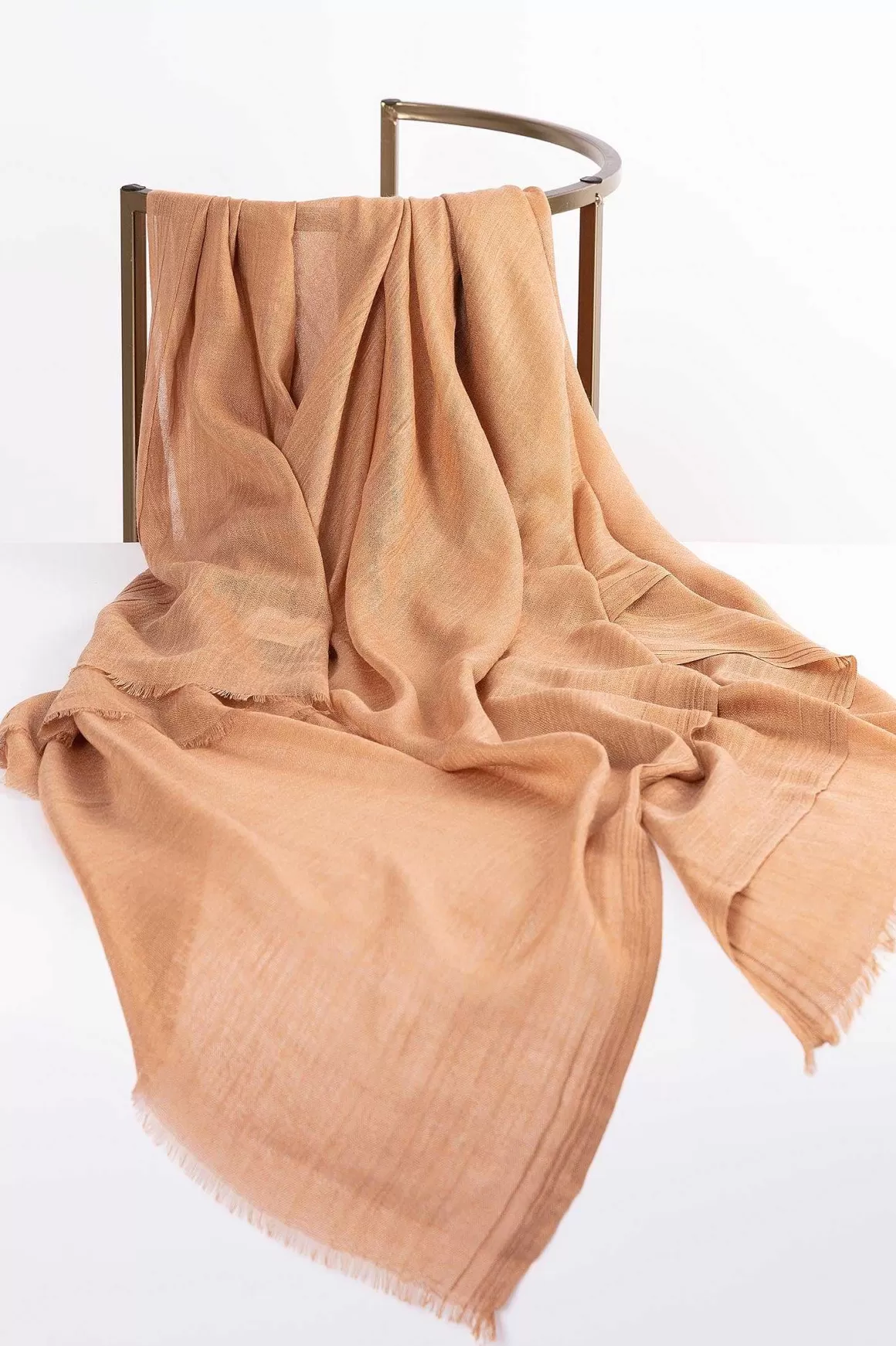 Pala D'oro Accessories Plain Scarf In Camel Flash Sale