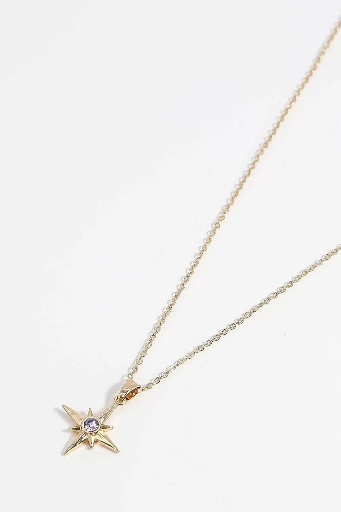 Soul Jewellery Purple Stone Star Necklace Outlet