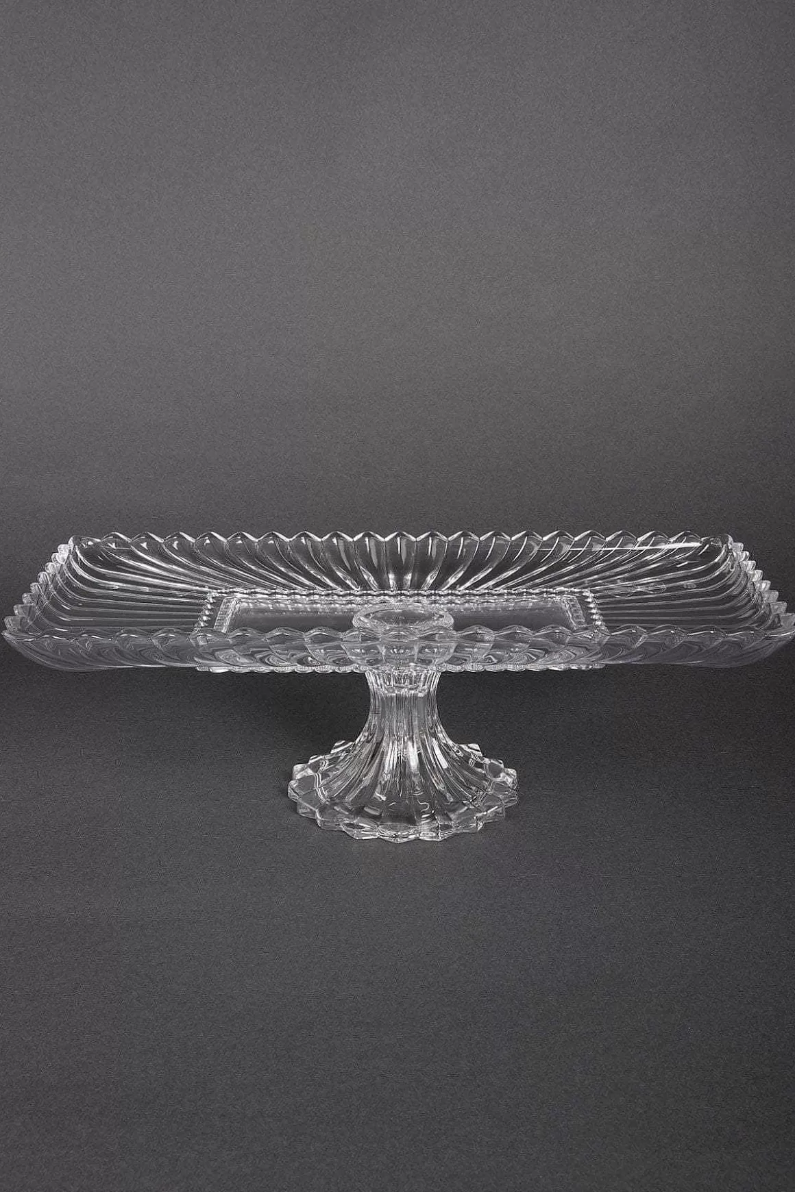 Killarney Crystal Rectangular Footed Serving Plate Cheap