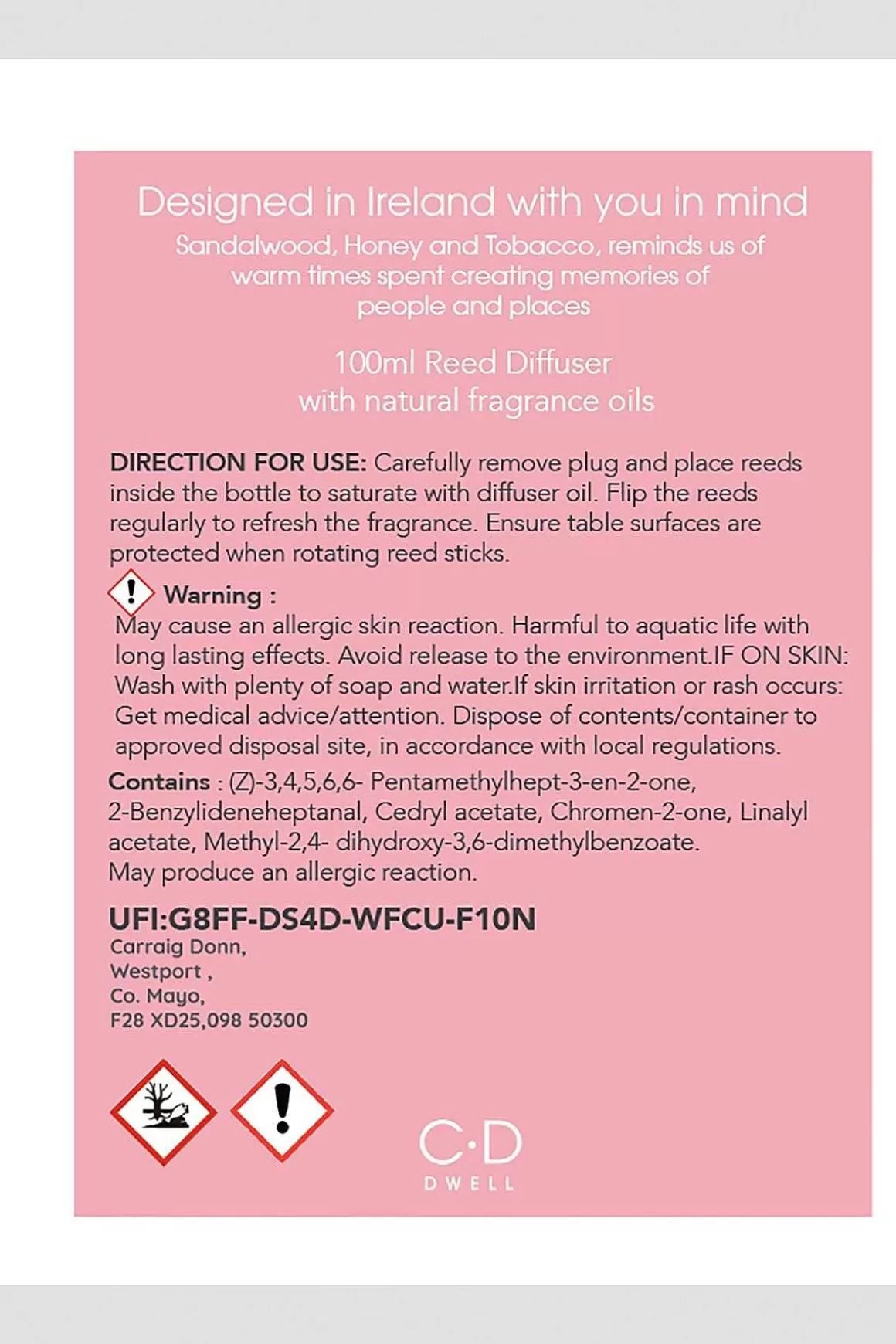 Carraig Donn Dwell Remind Fragrance Reed Diffuser Online