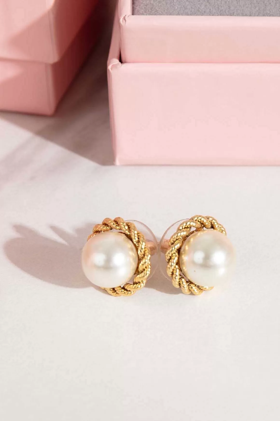Soul Jewellery Rope Detail Pearl Earrings Flash Sale
