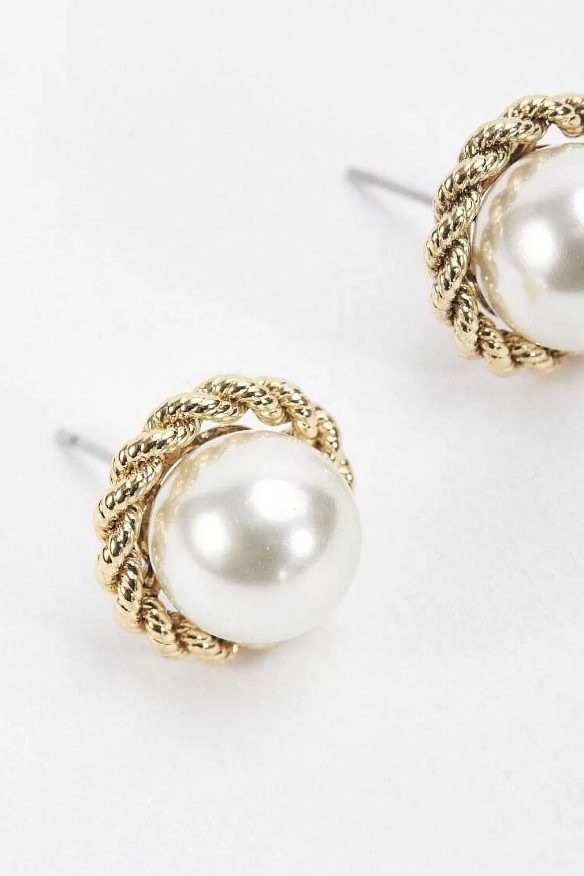 Soul Jewellery Rope Detail Pearl Earrings Flash Sale