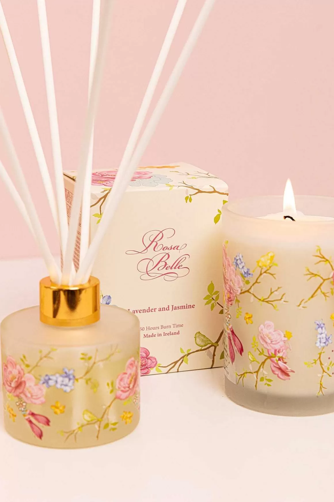 Rosa Belle Lavender & Jasmine Candle Hot
