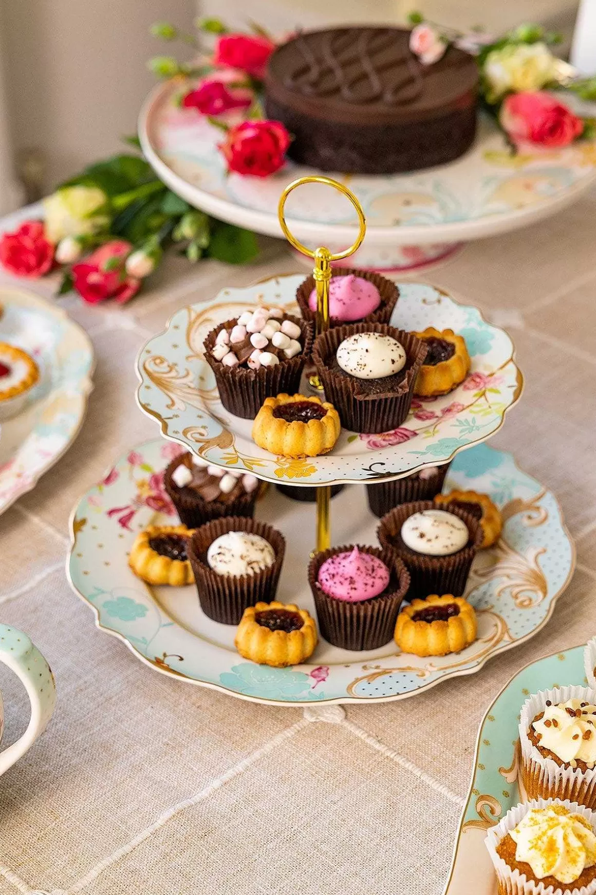 Rosa Belle Two Tier Cake Plate Best Sale