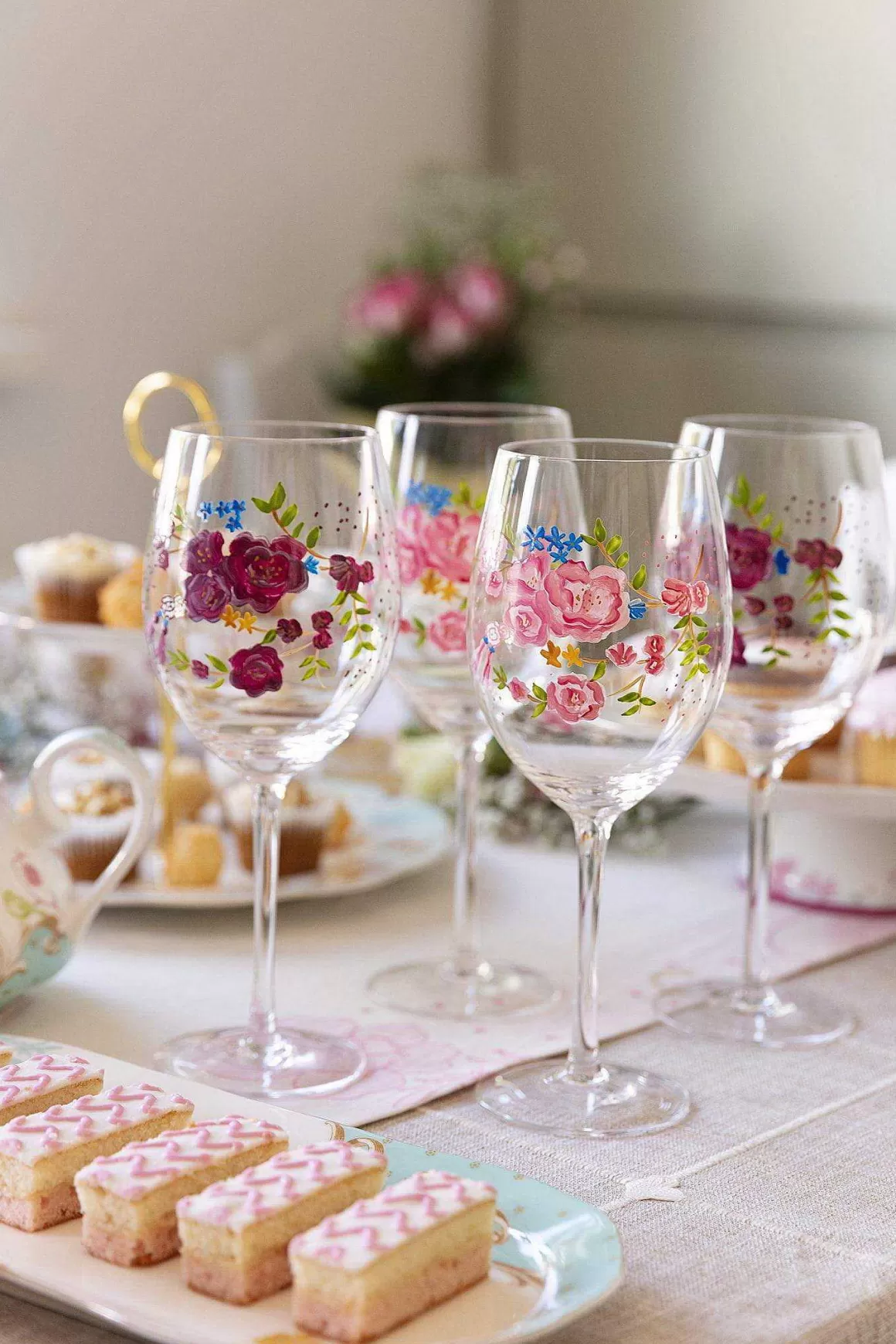 Rosa Belle Wine Glass Set Of 4 Cheap