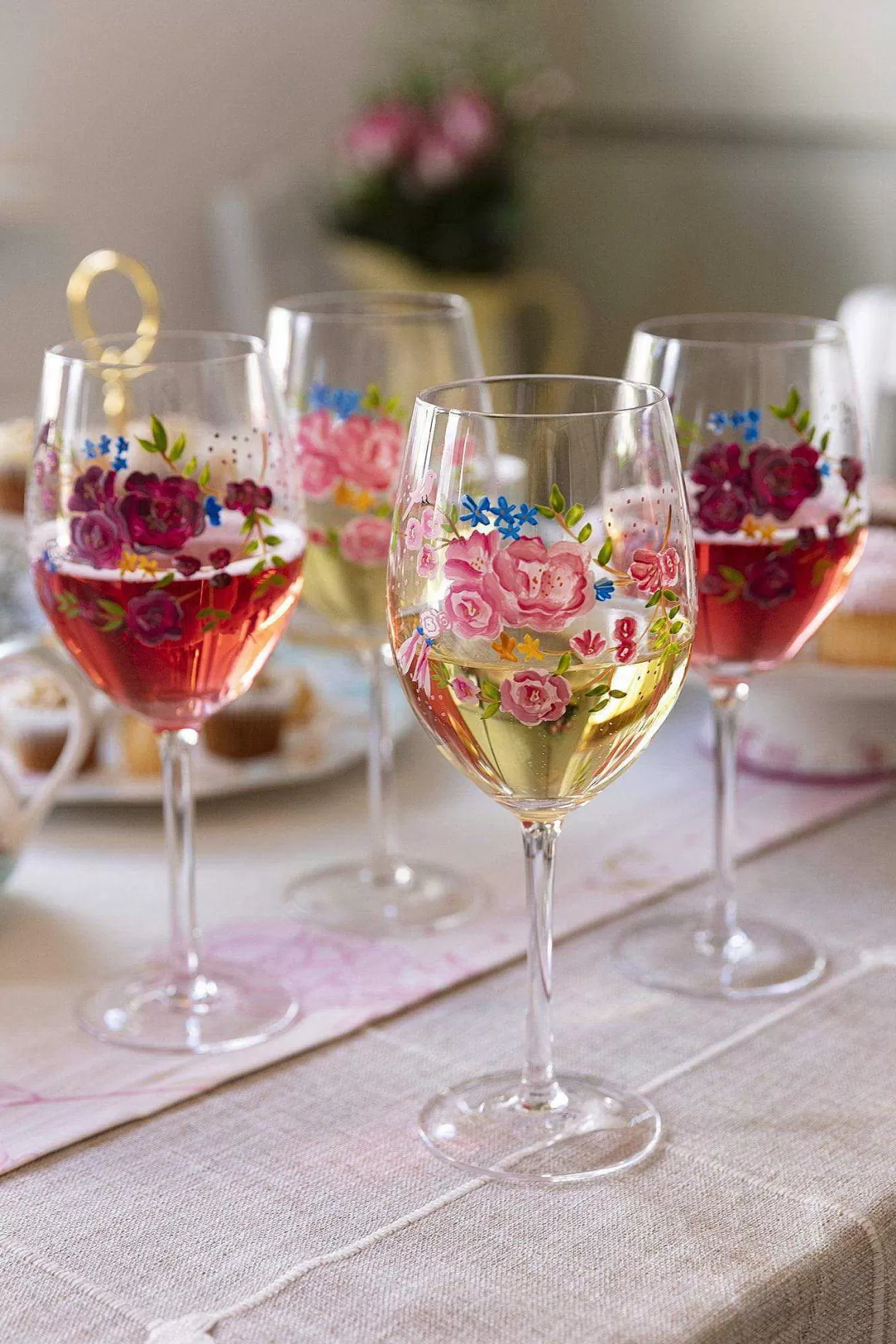 Rosa Belle Wine Glass Set Of 4 Cheap