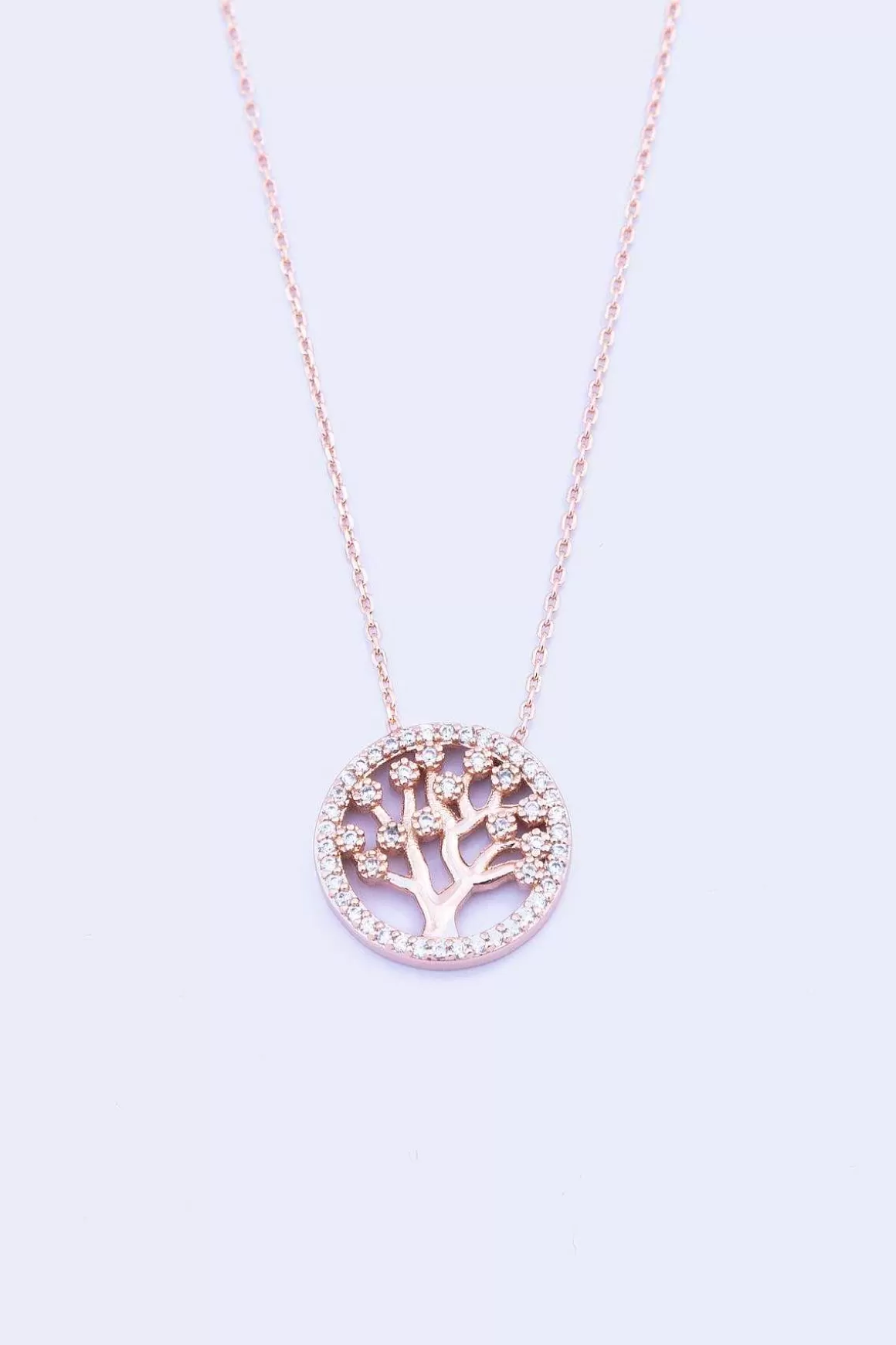 Knight & Day Rose Gold Tree Of Life Necklace Flash Sale