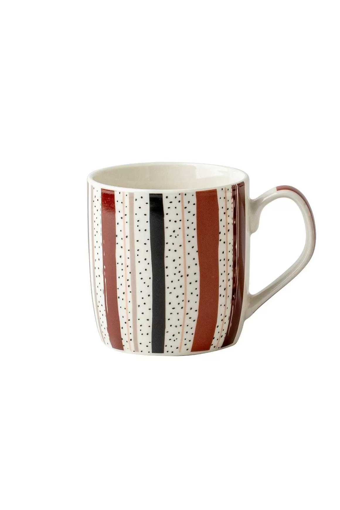 Carraig Donn HOME Set Of 4 Striped Brown Mugs Store