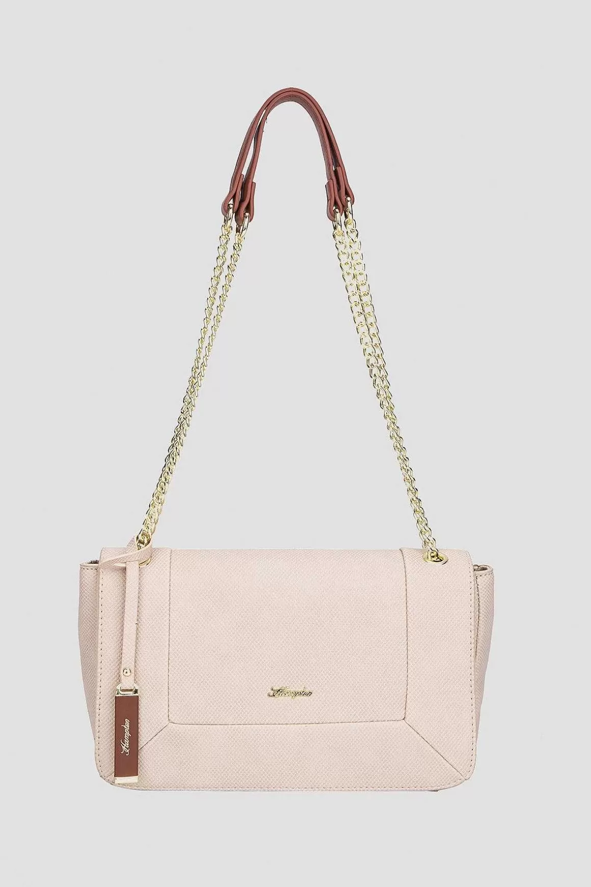 Hampton Shoulder Bag With Chain Strap In Cream Clearance