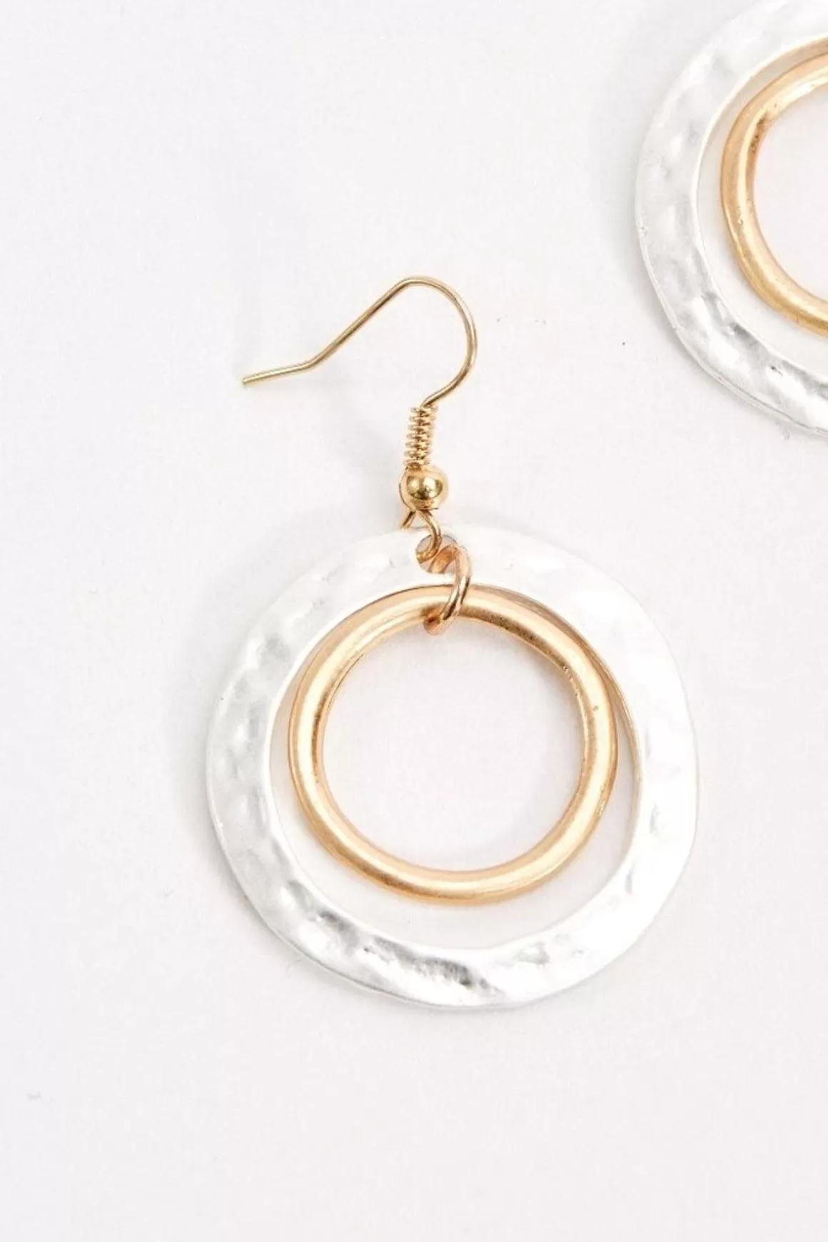 Soul Jewellery Silver And Gold Circle Earrings Clearance