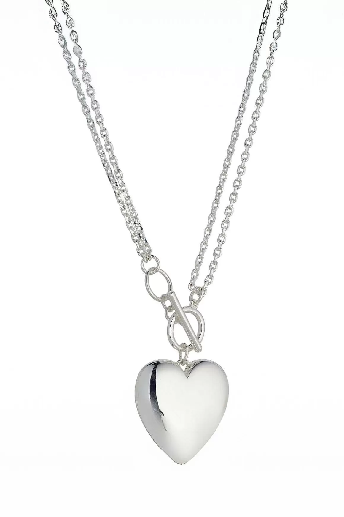 Knight & Day Silver Heart Necklace Flash Sale
