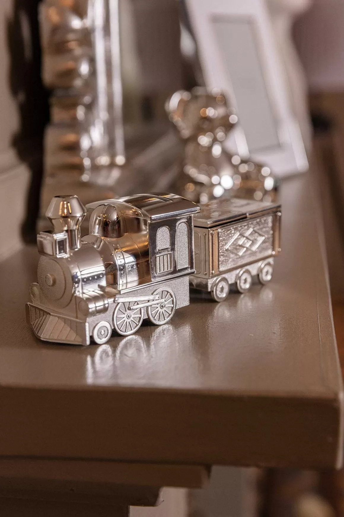 Carraig Donn Living Silver Train Money Box Tooth & Curl Clearance