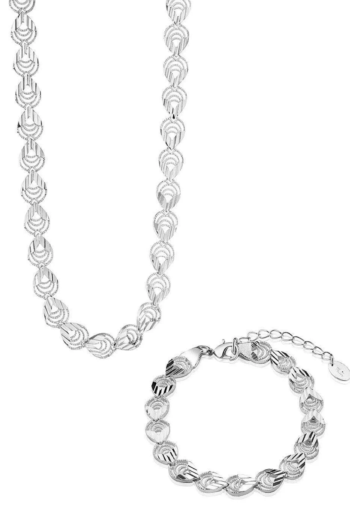 Newbridge Silverware Jewellery Teardrop Necklace And Bracelet Set Online