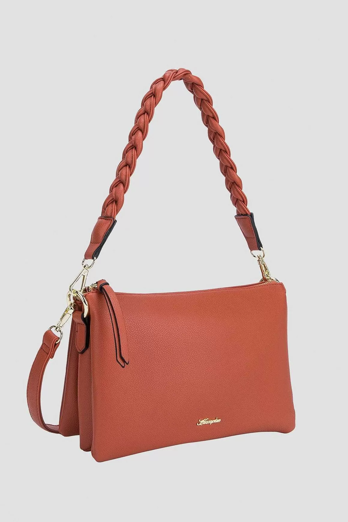 Hampton Triple Gusset Crossbody Bag In Orange Discount