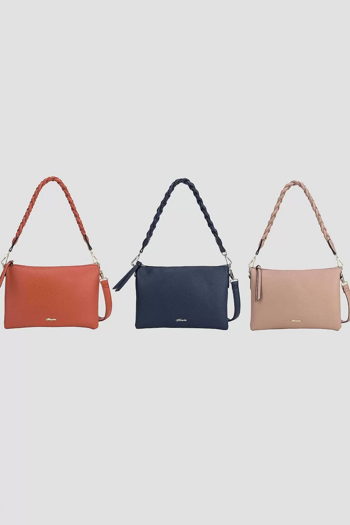 Hampton Triple Gusset Crossbody Bag In Orange Discount