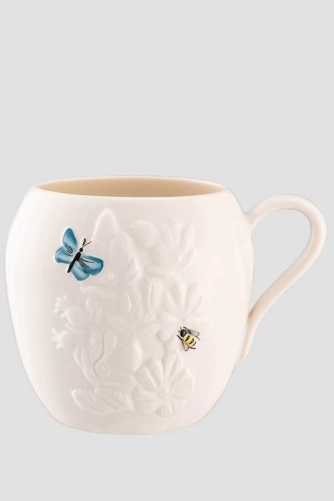 Belleek Turquoise Ceramic Wild Rose Mug Best Sale