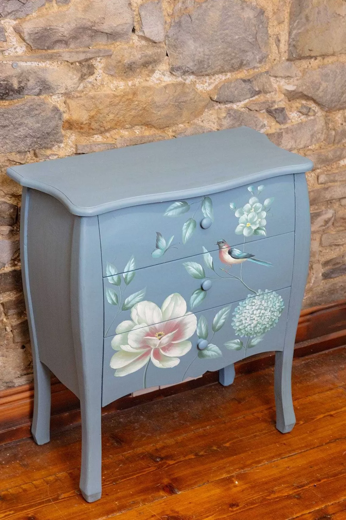 Carraig Donn HOME Vienna Navy Floral 3 Drawer Chest Fashion